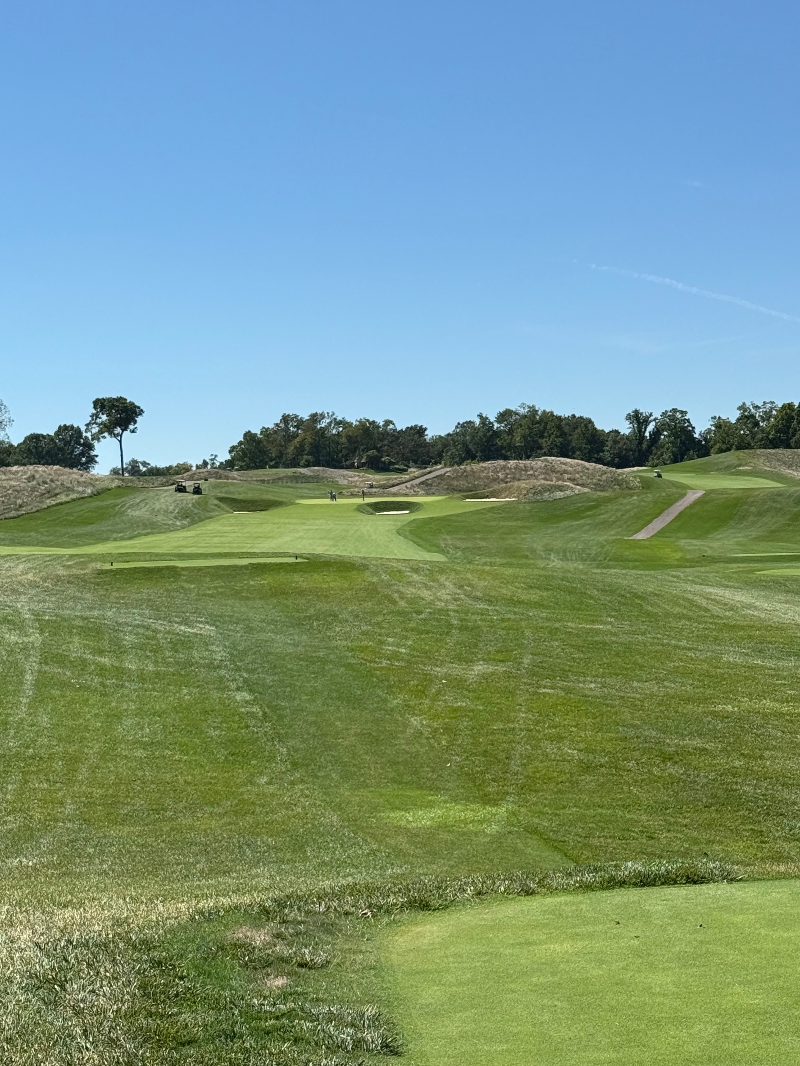 The bold, Raynor-esque par-3 4th hole at Moraine