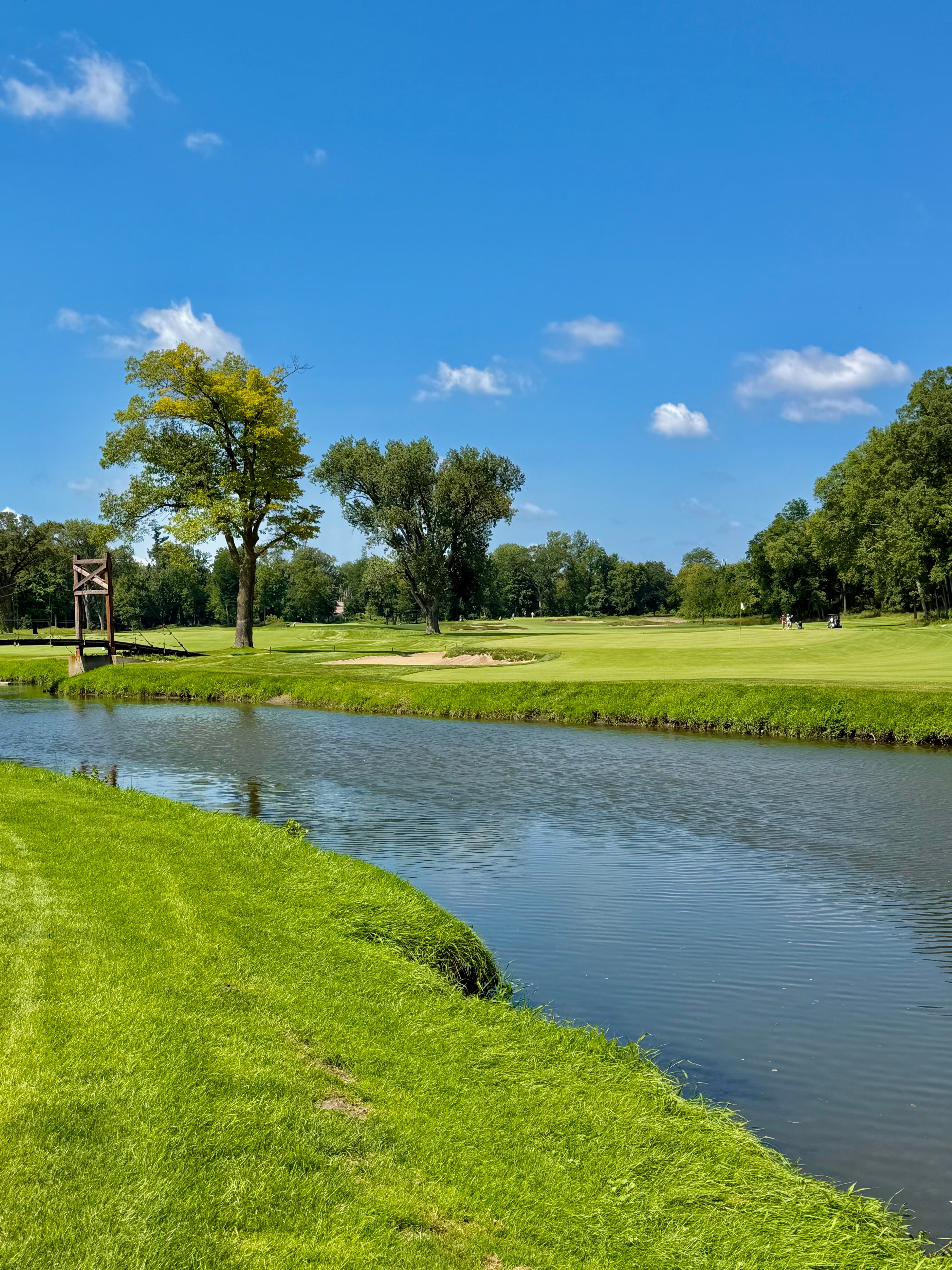 Indian Creek bordering the fifteenth hole at Cedar Rapids Country Club