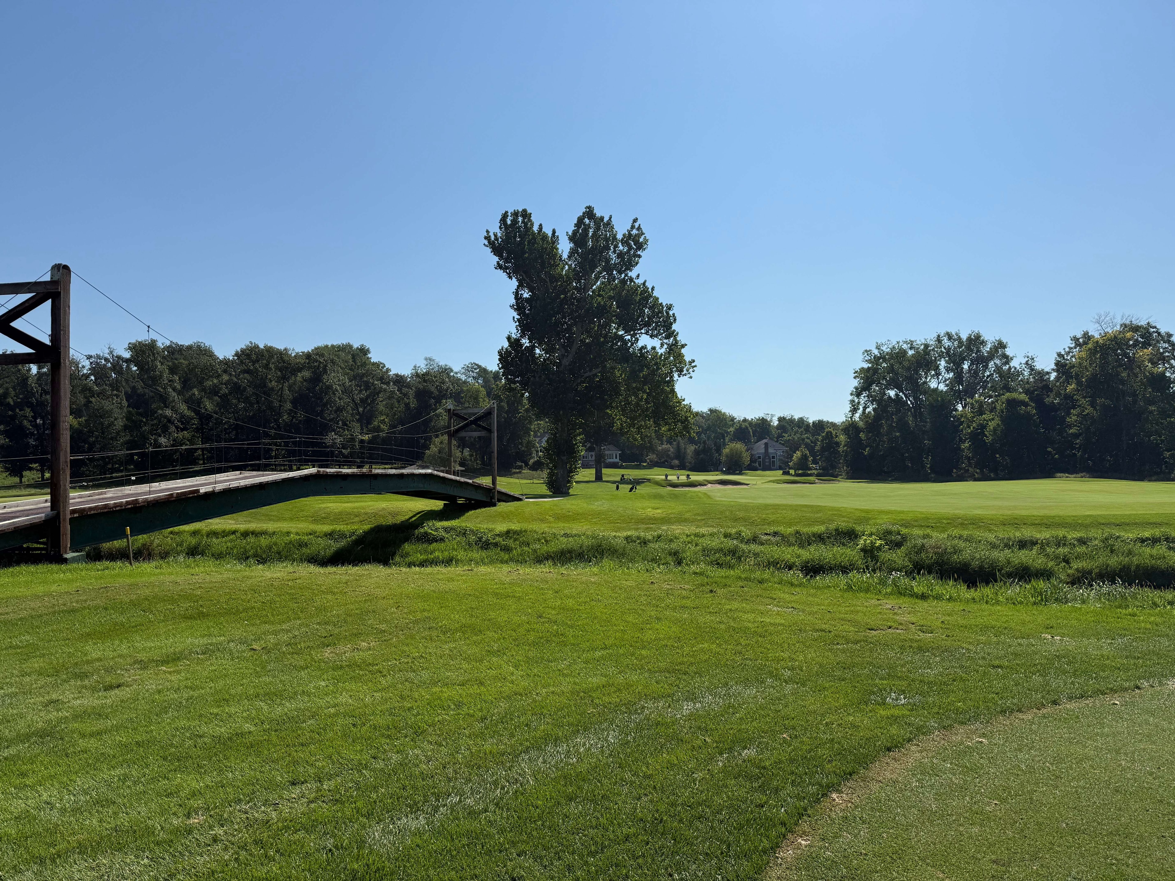 Indian Creek crossing the sixth hole at Cedar Rapids Country Club