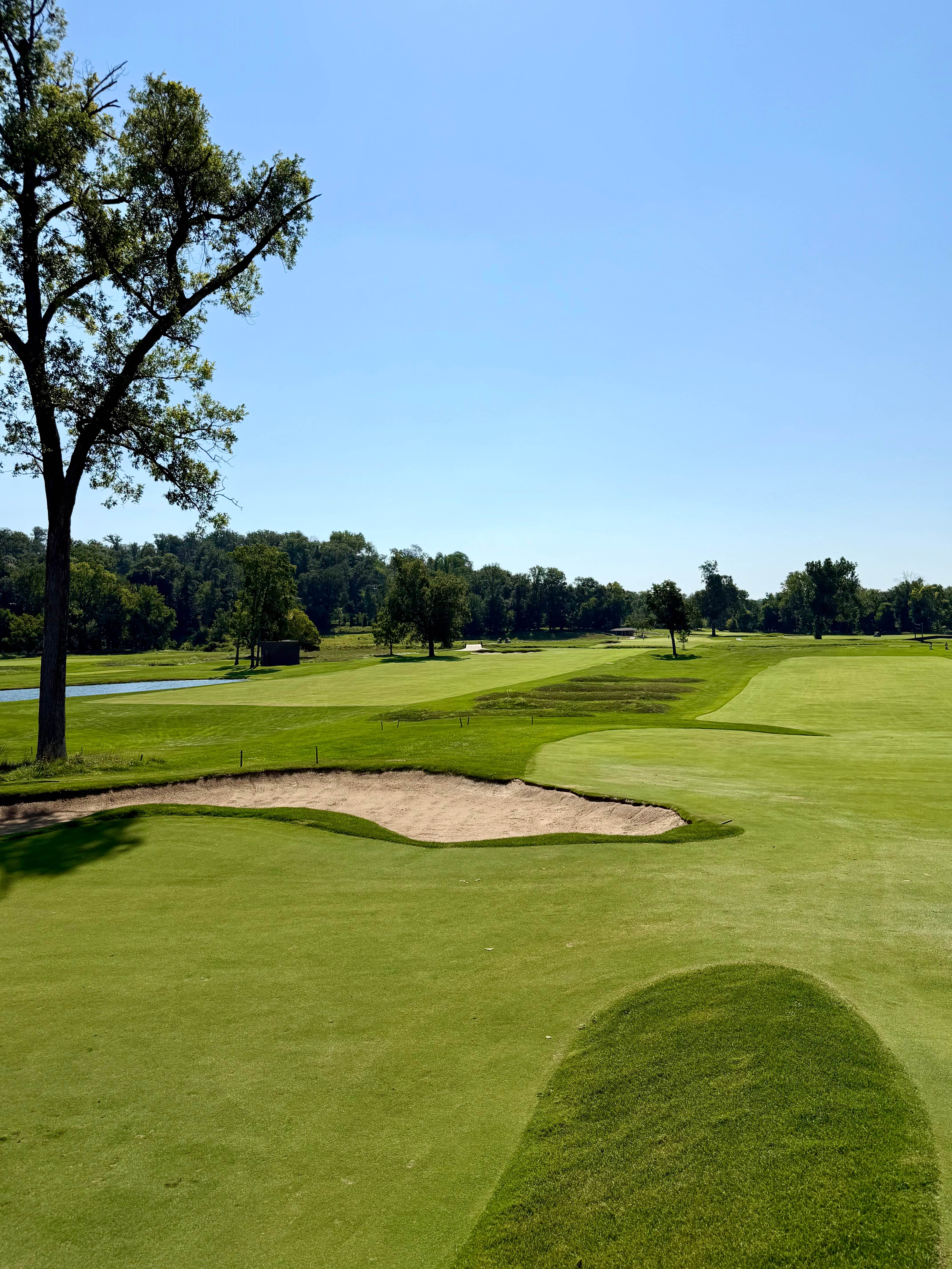 Looking back across the open seventh hole at Cedar Rapids Country Club